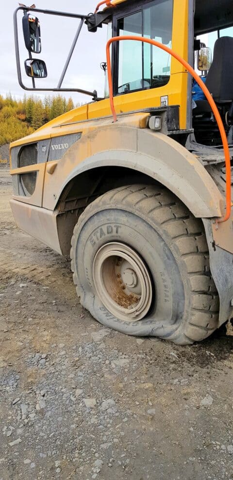 Flat Tire on Volvo Truck